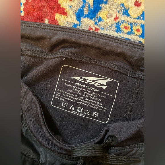 Altra Unisex Black Quilted Athletic Fleece Lined Joggers Men’s M/Women’s L - Picture 5 of 8